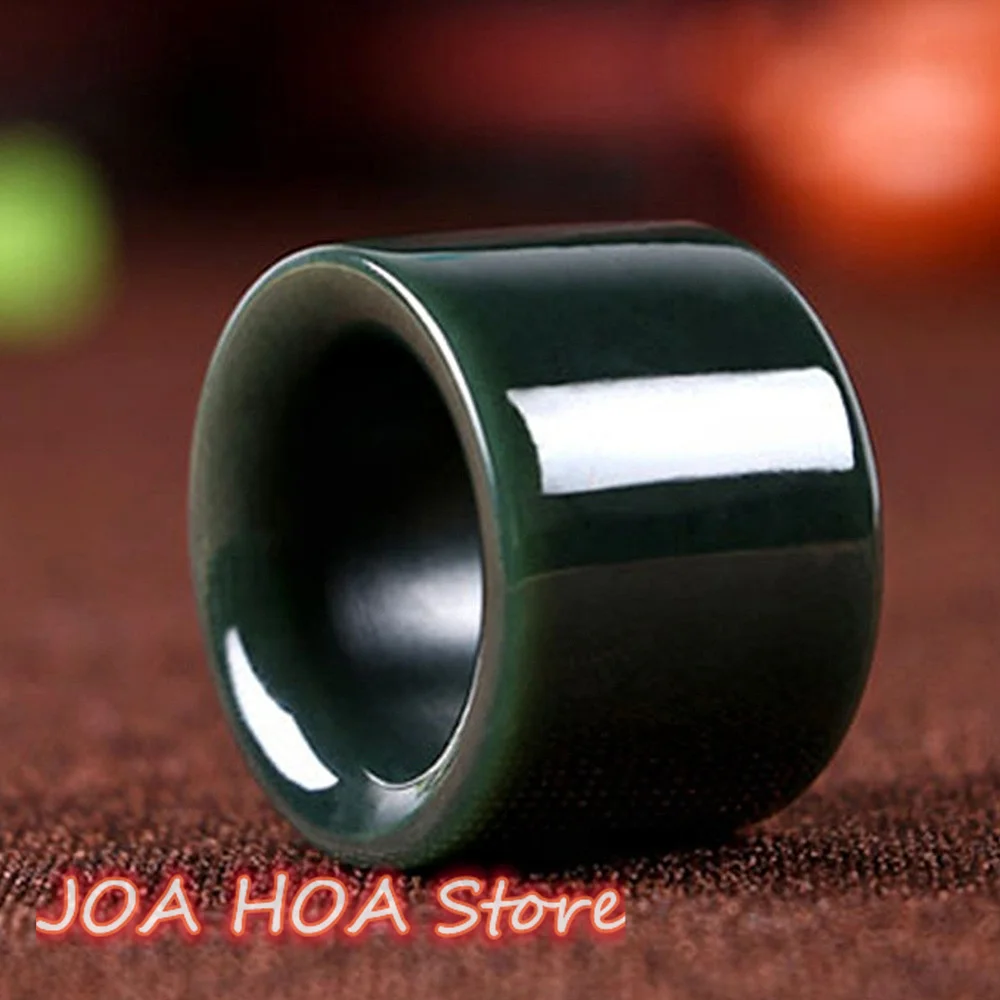 

Top Selling 100% Natural Hetian Jade Ring Sapphire-Ring Jadeite Handring Big Mother Finger Finger-ring Fine Jewelry