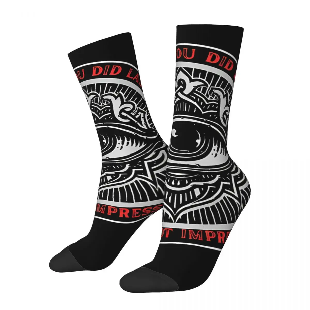 

Funny Crazy Sock for Men We Know What You Did Last Summer Harajuku Illuminati Quality Pattern Printed Crew Sock Novelty Gift