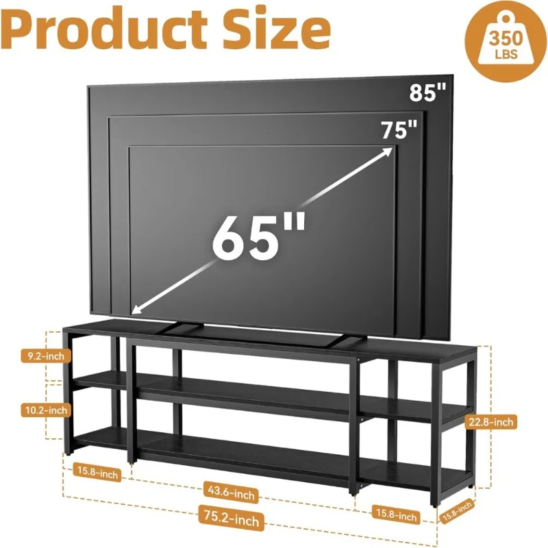 Wide Wood TV Console 3