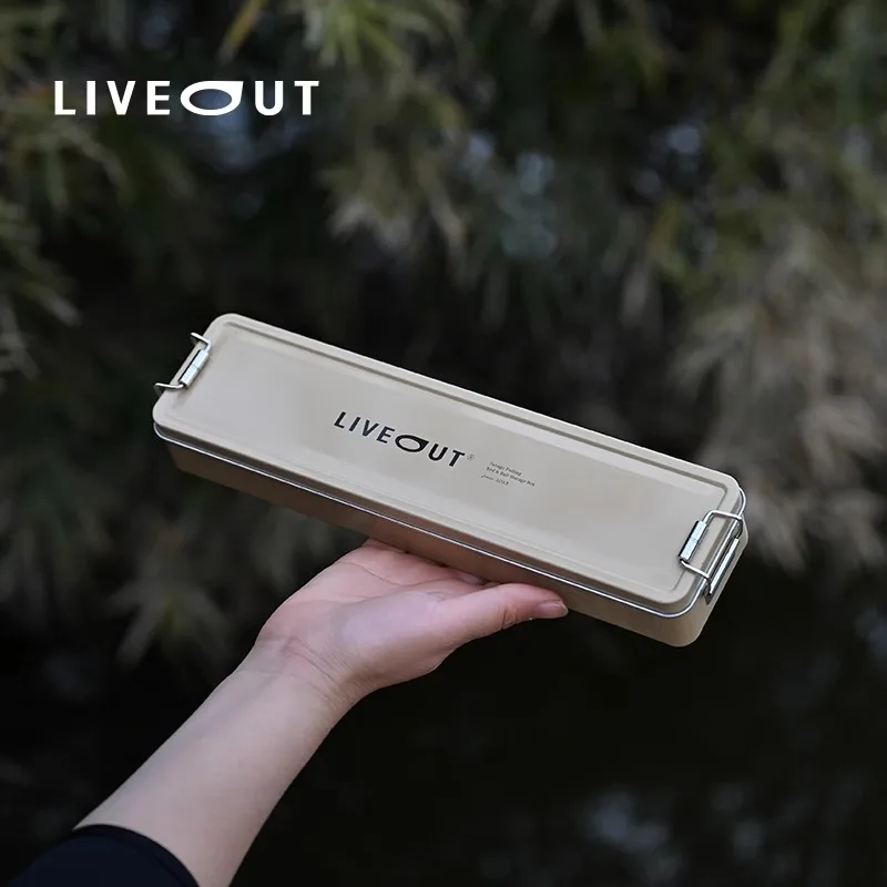 صندوق صنارة صيد متعدد الوظائف، حاوية تخزين Livebait، حافظة حديدية محمولة مدمجة للتخييم في الهواء الطلق والسفر ومعدات الصيد