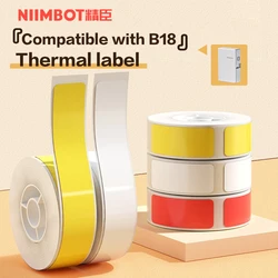 Thermal Label PET Paper Rolls for Niimbot B18 Label Printer Maker Color White Transparent Cabel Label Pet Papers Rolls
