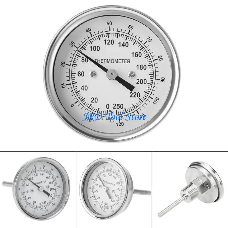 A2UD Bimetal npt 2 Portable Professional Professional 0-300 Celsjusza Bimetalu BMETAL BBQ TEMPEMATOR TERMOMATOR