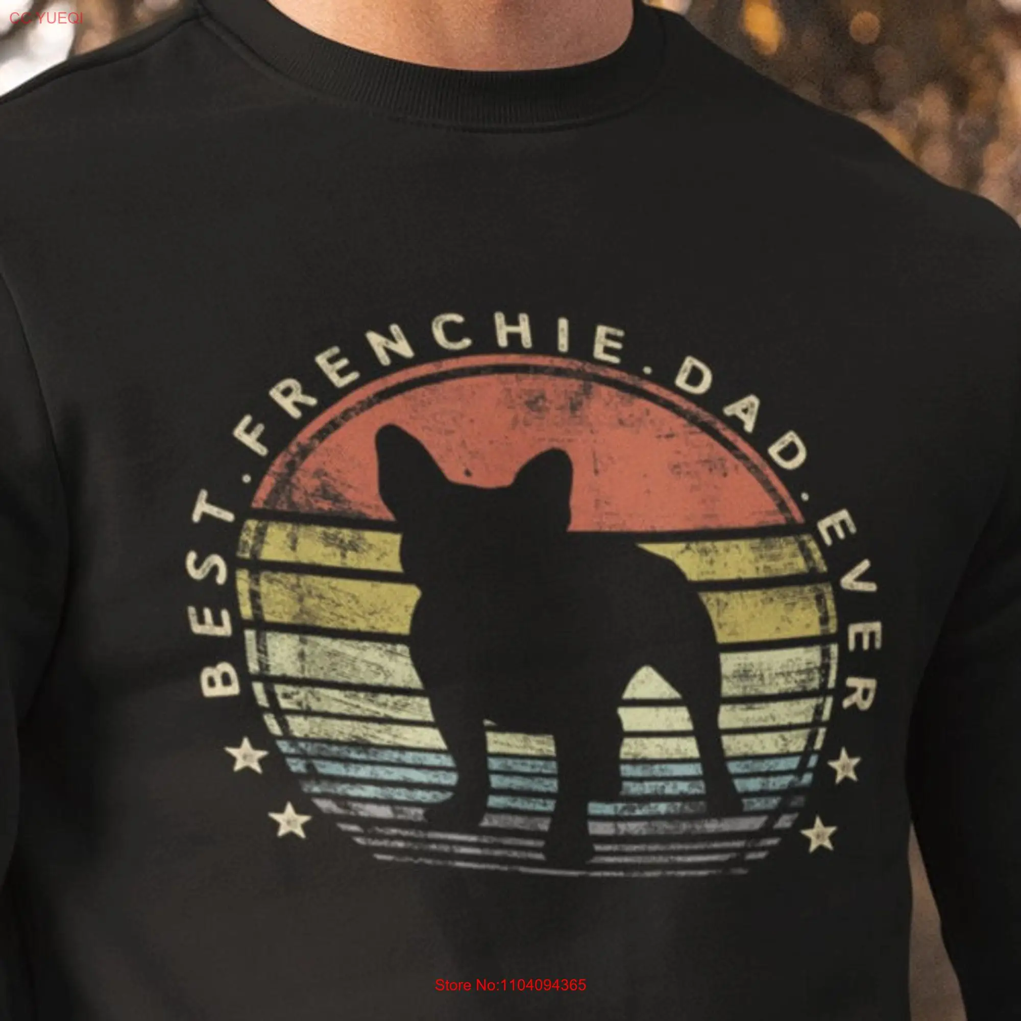 Best Frenchie Dad Ever Daddy French Bulldog Dog Lover Owner T Shirt s For Lovers  long or short sleeves