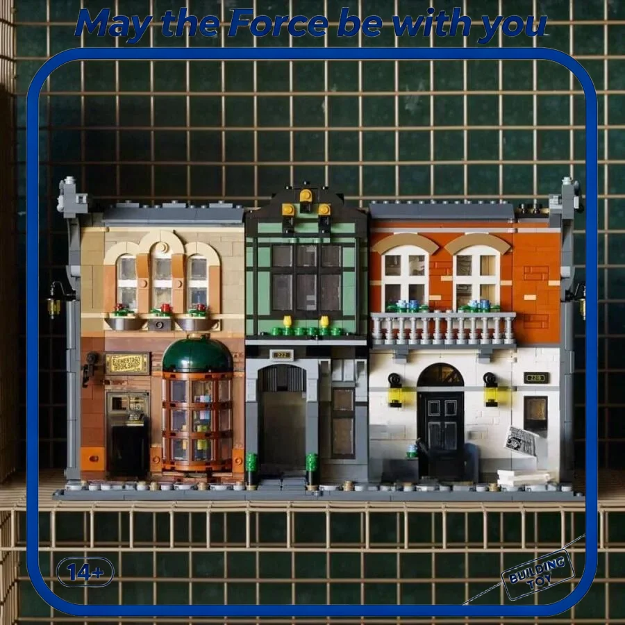 In Stock New 1364PCS product conspiracy world street view bookshelf decoration boy building blocks assembled children's toy gift
