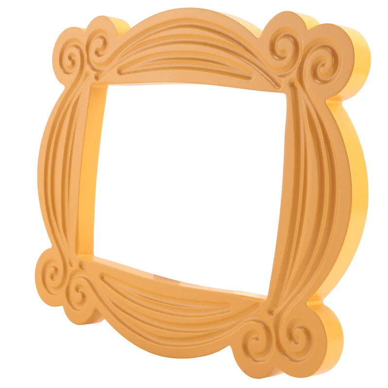 ABLJ 2X Handgemaakte Monica Deurkozijn Hout Geel Fotolijsten Collectible Home Decor Collectie Cosplay Gift