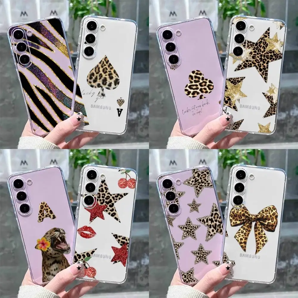 

Leopard print design Phone Case For Samsung GalaxyA13,21s,22,31,32,52,53,71,72,73,Soft Transparent Shell