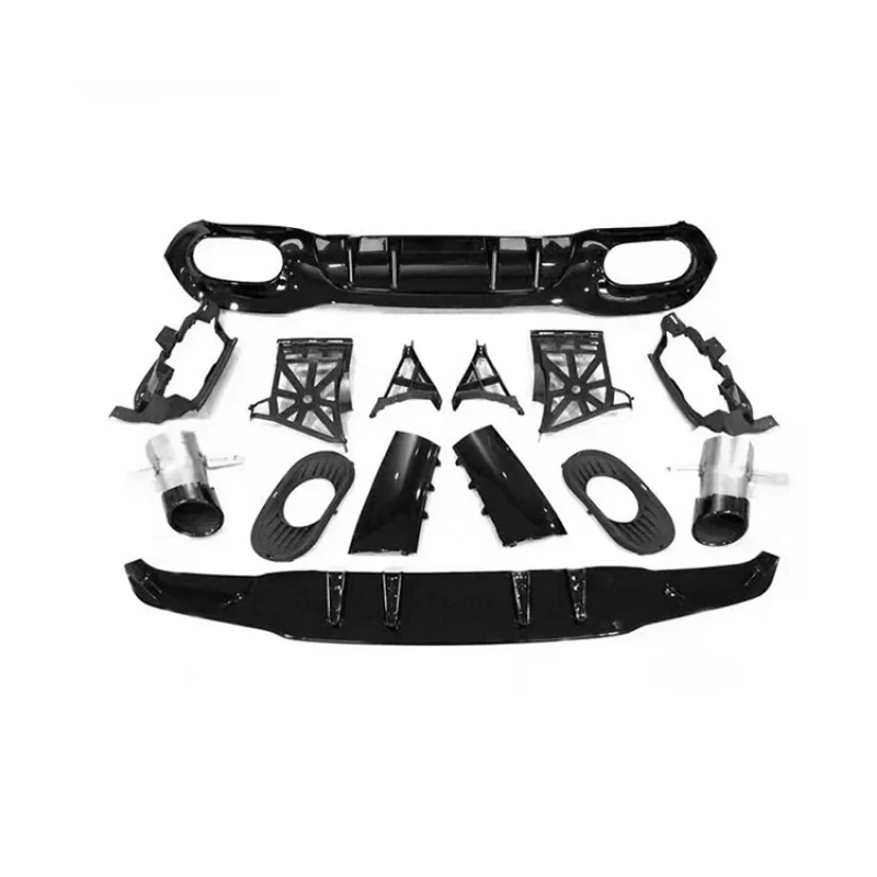 Car Accsori Factory Price New Durle S Plastic A4 Rear Diffuser Tail Pipe Throat A-Class W - Hot Selling