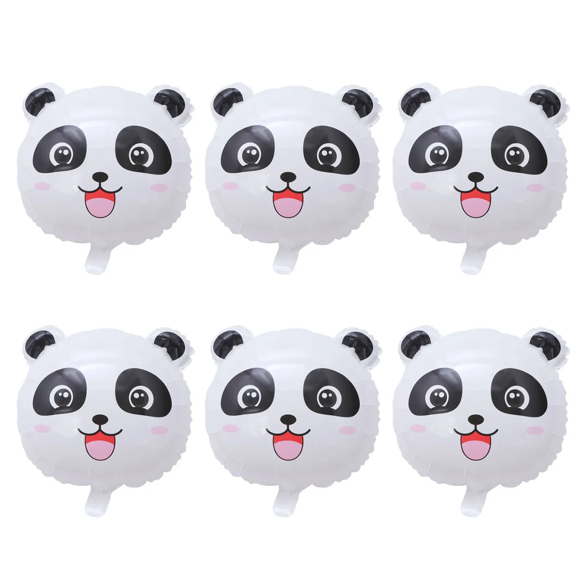 6 Pcs Happy Birthday Balloon Giant Panda Cake Decorating Festival Foil Ballon Dad Mermaid Balloons