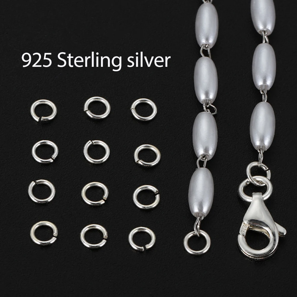 

30pcs 10pcs 925 Sterling Silver Open Jump Rings 3-6mm Split Ring Connectors for DIY Earrings Bracelet Jewelry Making Findings