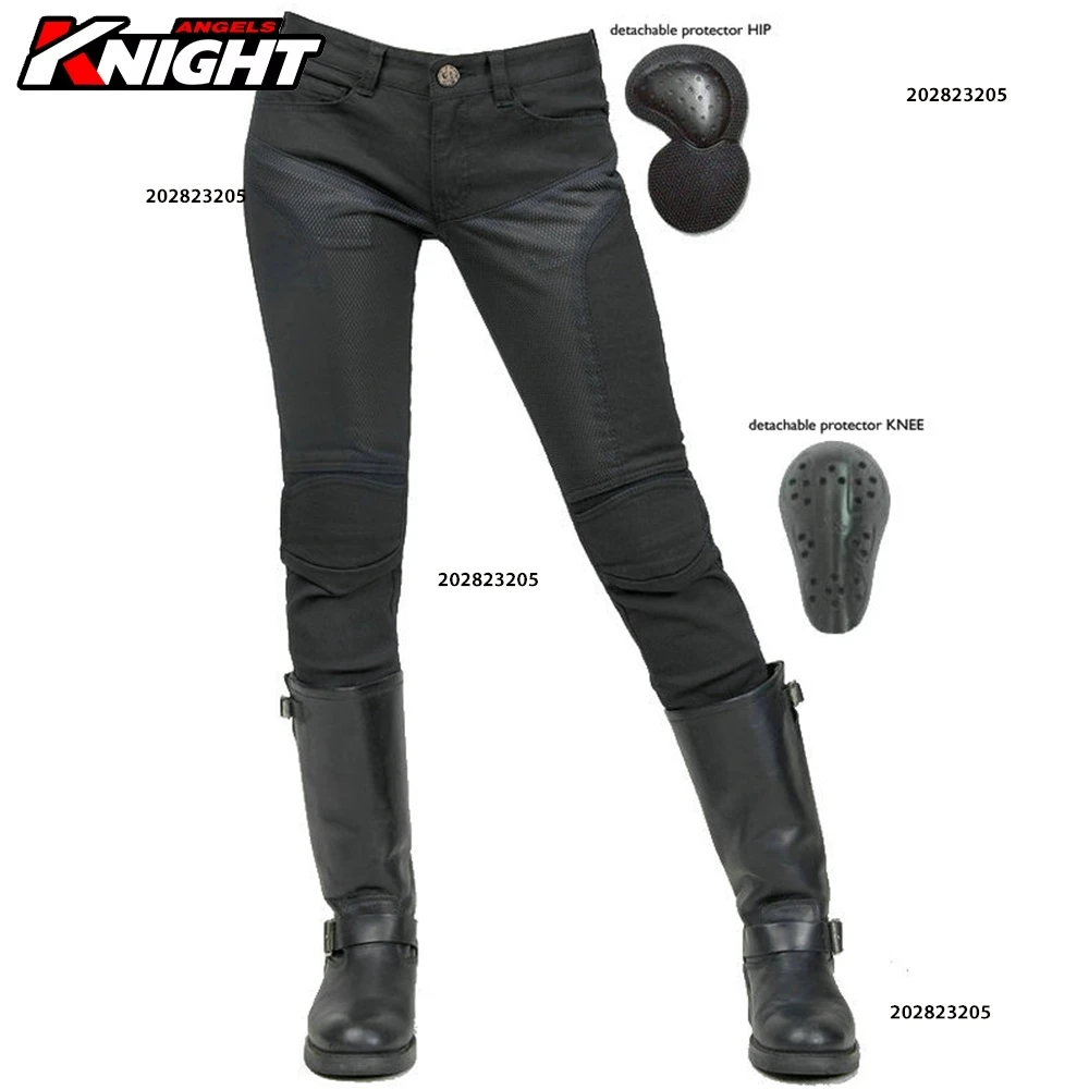 

Женские мотоциклетные брюки с защитой от падений, зеленые/черные, для мотоезды, облегающие, износостойкие, защитная экипировка для мотоциклистов