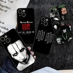 Marilyn Manson Rock musician Phone Case for 14 Pro Max for Apple iphone 15 13 14 12 Mini 11 Xr X Xs Pro Max 8 6s 7 6 Plus Back C