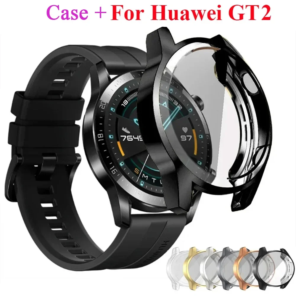 

Силиконовый ремешок для часов, защитный чехол из ТПУ для часов Huawei GT4 GT3 GT2, 46 мм/42 мм, универсальный браслет, фитнес-браслет