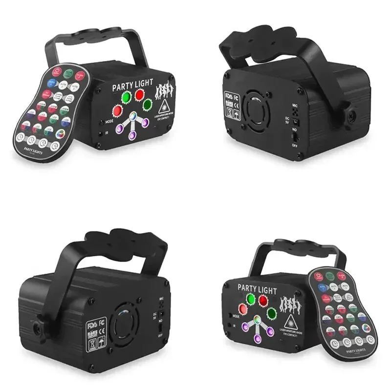 Professional DJ LED Lights for Alien Stage - Sound Activated Disco Lights with Remote, RGB LED Show for Audience