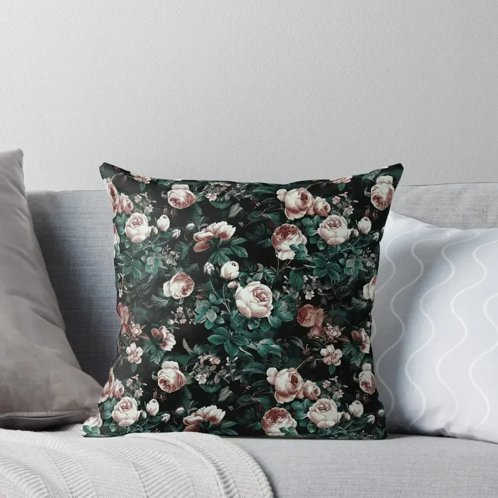 

Roses Green Throw Pillow Luxury Cushion Cover Pillowcases Bed Cushions bed pillows pillow
