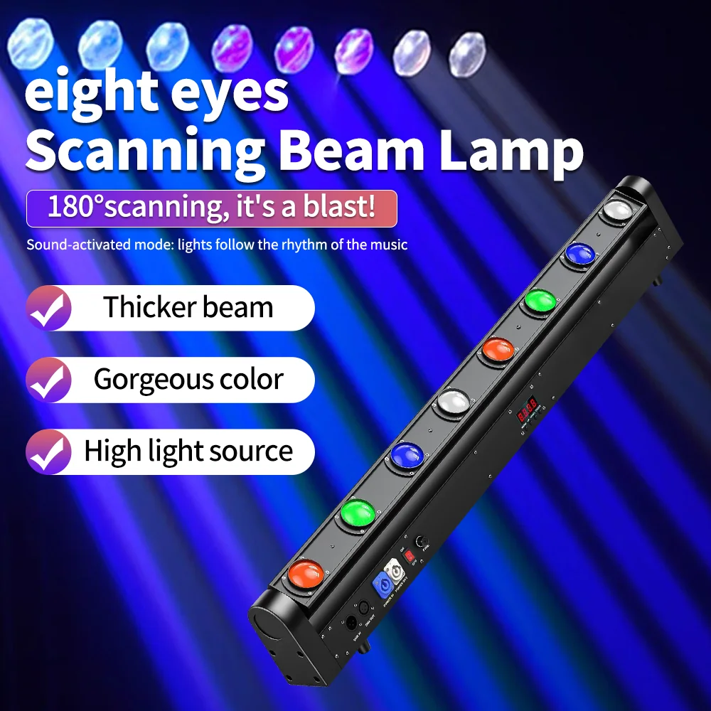 

New 8x10w 8x15w LED RGBW Beam Moving Head Light 4in1 DMX Stage lighting Matrix Lamp For DJ Disco Party Wedding Nightclub Bar