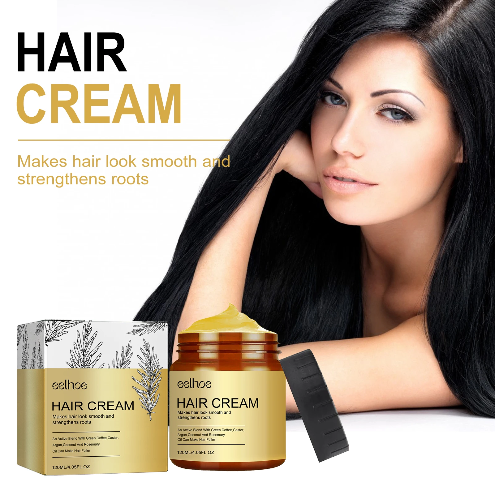 Rosemary Hair Care Cream Moisturizes Softens Repairs Scalds Dyes Prevents Hair Loss Strengthens and Tightens Hair