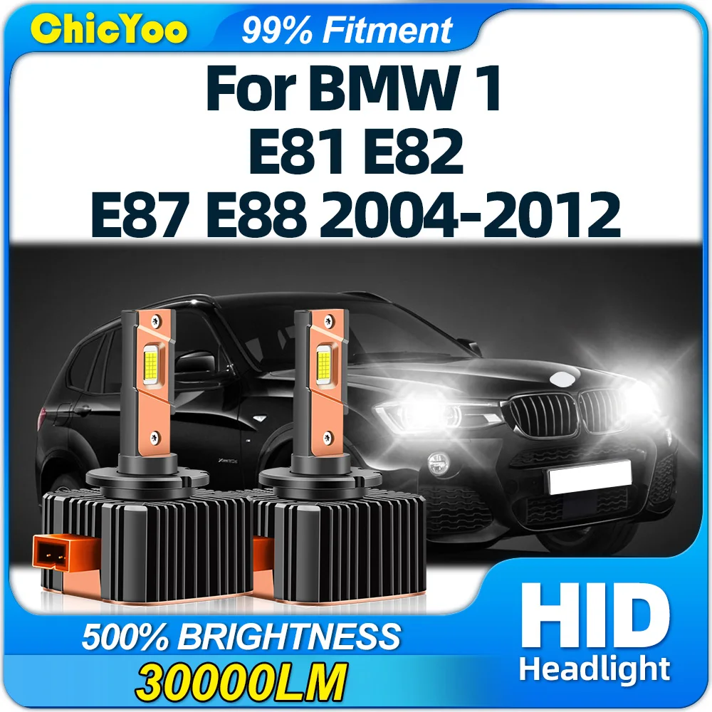 

D1S Canbus LED Headlight 30000LM Auto Headlamps Bulbs 6000K 12V Xenon HID Lamps For BMW 1 Series E81 E82 E87 E88 2004-2011 2012