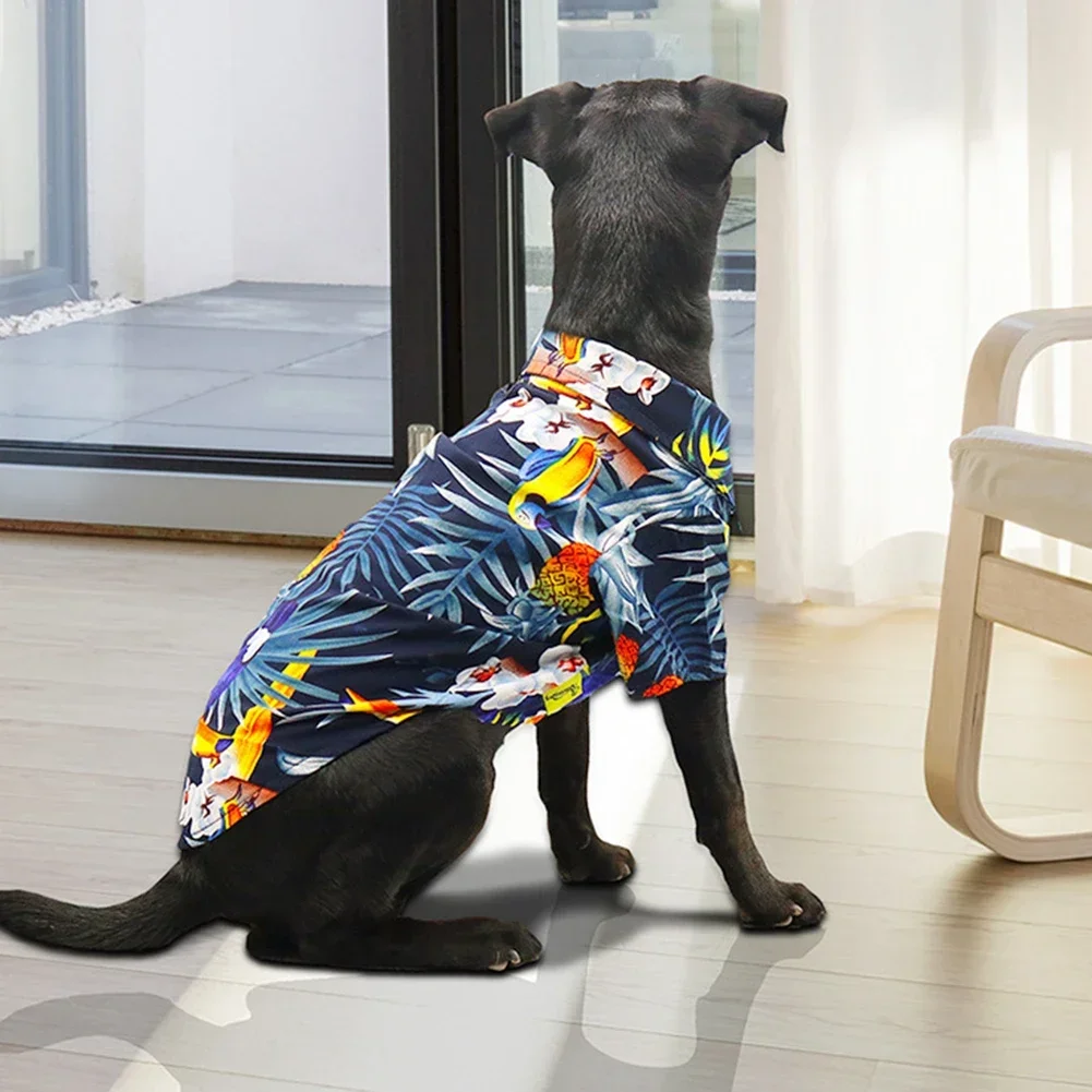 Ropa para perros de estilo hawaiano, camisas de verano para perros