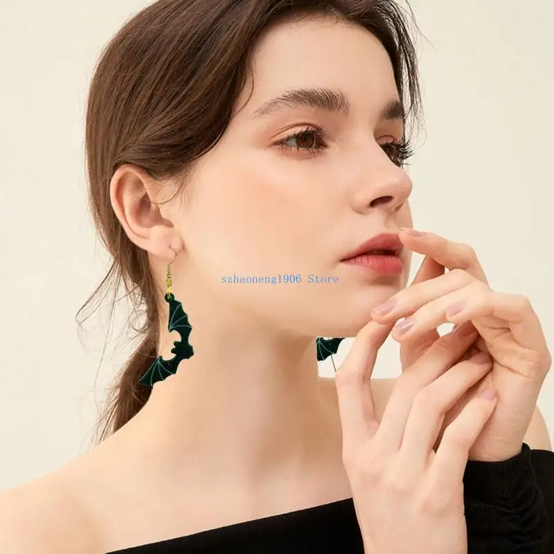 85LF مزيج هالوين الخفافيش القرط قطرة الغراء قالب الايبوكسي حلية قالب الراتنج الصب قلادة قالب مناسبة لتقوم بها بنفسك