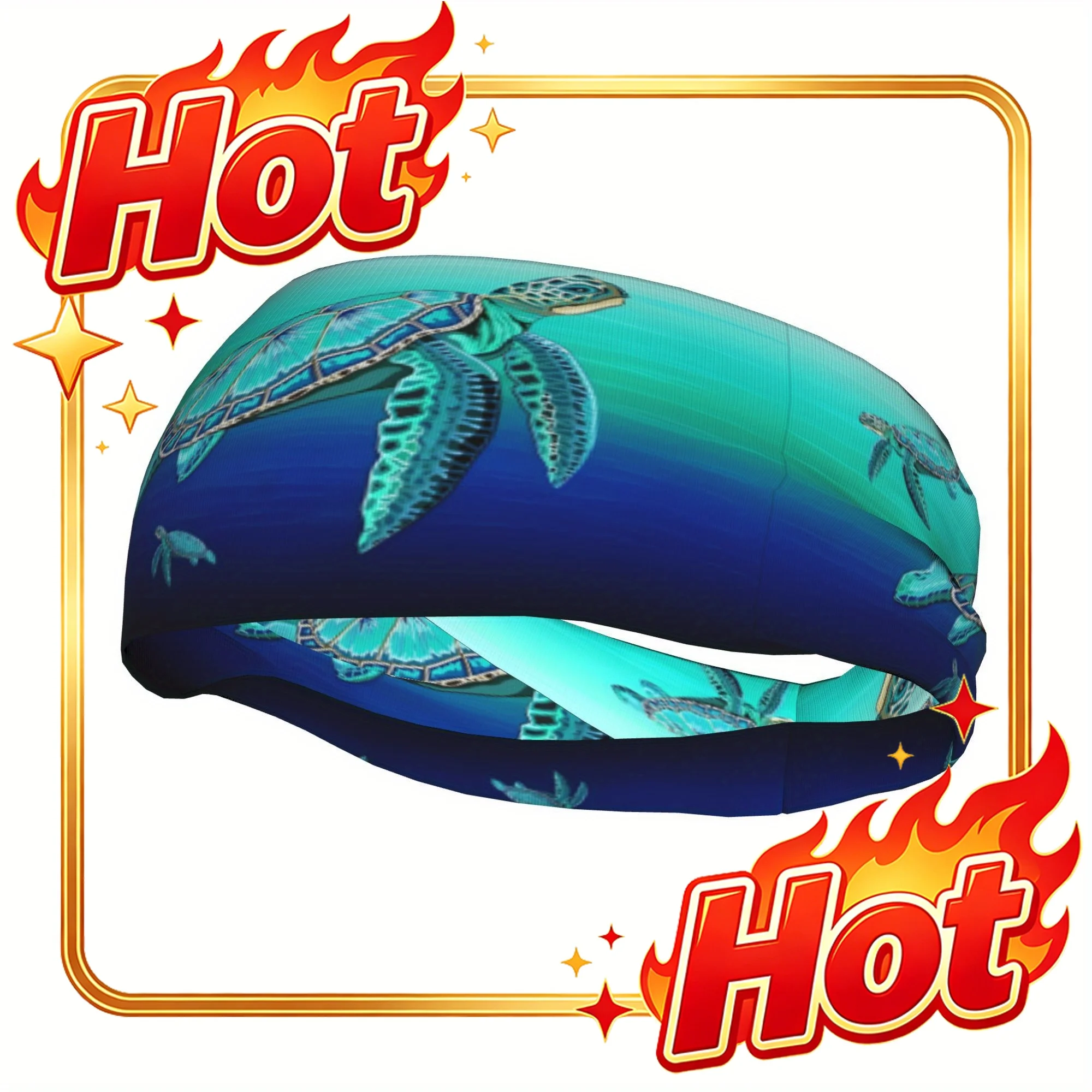Custom Sea Turtle Turquoise Oceanlife Funny Sports Headband