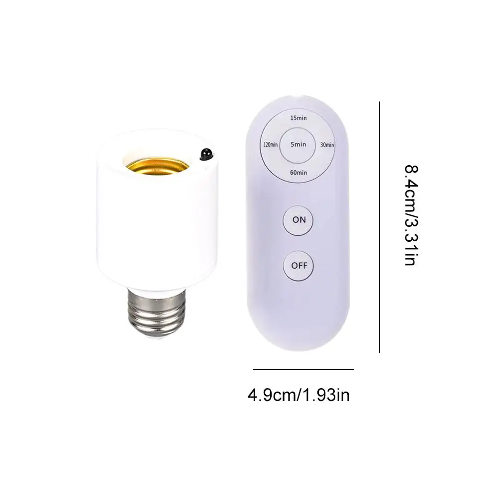 Multiple Controls E27 Wireless Remote Control Smart Timer Switch Lamp Holder 220V Multi Light Switch Baby Room Bedroom Switch