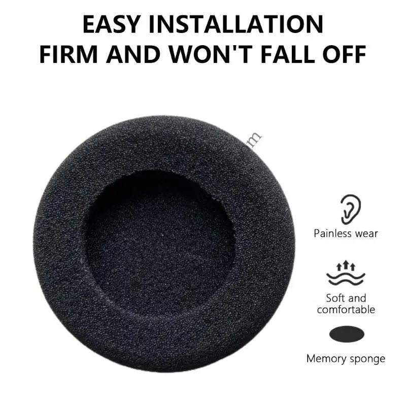 2pcs повторно используемые наушники наушники наушники ушные подушки с потом Presescent Easy Clean для игровых наушников Earpad