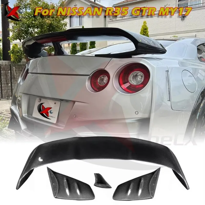 Spoilers Wings For 17 Nissan GT-R R35 FRP Rear Boot Spoiler Tail Wing Aerodynamic Performance Tuning Refit Universal Styling