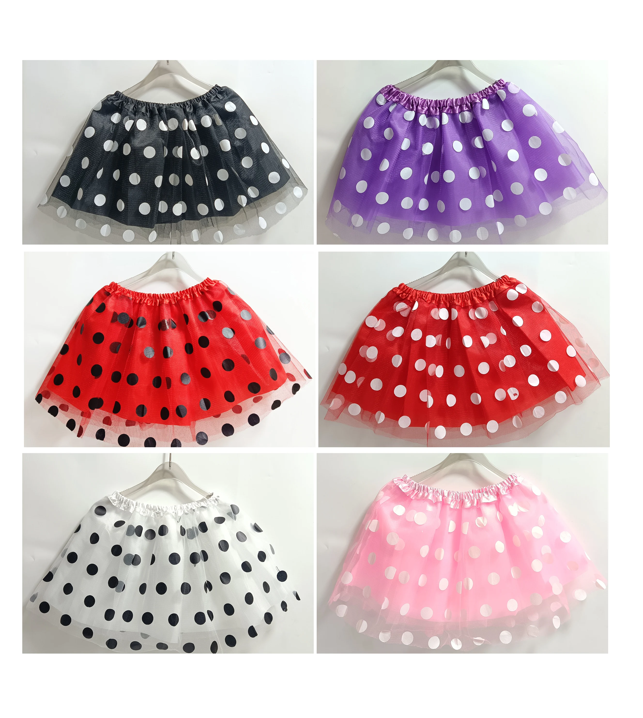 Children’s Girls Mesh TUTU Skirt Length 30cm with Lining Polka Dot Mesh Skirt for Dance Party Dress Up 2 Children's Girls Mesh TUTU Skirt Length 30cm with Lining Polka Dot Mesh Skirt for Dance Party Dress Up 2