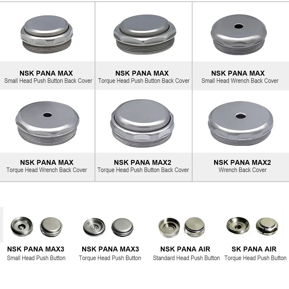 Nsk turbina dentária capa traseira nsk PANA-MAX PANA-AIR telefone de alta velocidade padrão torque cabeça botão chave peças de reposição