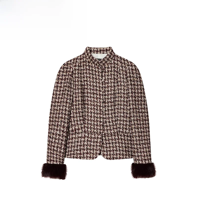 

Simple Faionable ZR Women's Autumn New Sle Jaet Versatile Basic Design Polyester Fiber ort Outerwear