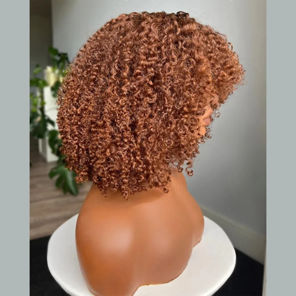 البورمية الضفيرة مع الانفجارات الزنجبيل 7x5 الدانتيل الشفاف غلويليس شعر مستعار جاهز لارتداء شعر بشري مجعد 360 كامل الدانتيل قبل قطع شعر مستعار دانتيل #4