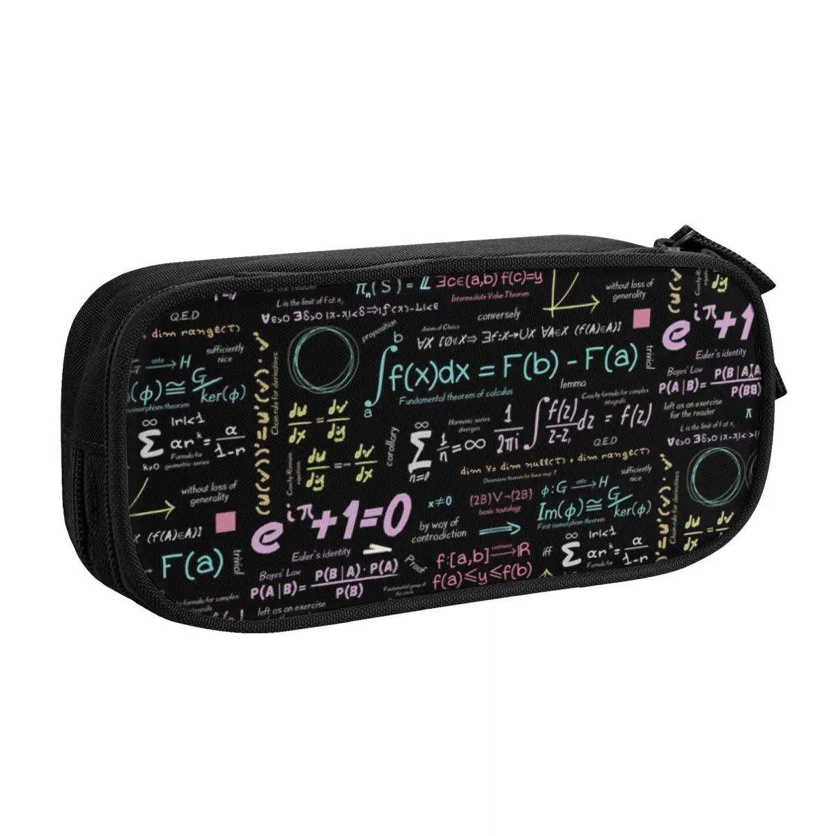 Custom Pure Math Nerd Pencil Cases for Girl Boy Big Capacity Physics Science Pen Bag Box Stationery