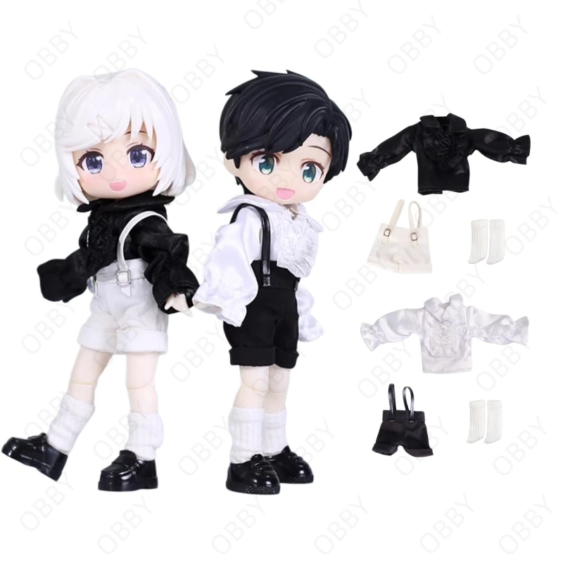 For Obitsu 11 Doll Goth Shirt Shorts Clothes Suit For OB11 Gsc 1/12 Bjd Molly Body BJD Doll Cloth Doll Outfit Clothing