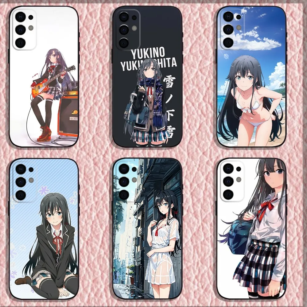 Yukinoshita Yukino Oregairu Phone Case For Samsung S24,S21,S22,S23,S30,Ultra,S20,Plus,Fe,Lite,Note,10,9,5G Black Soft Shell