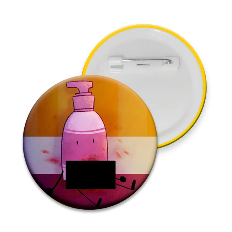 32/50/58mm Anime Inanimate Insanity Character BFDI Memes Soft Button Pin Creative Badge Brooch for Backpack Clothes Decoration