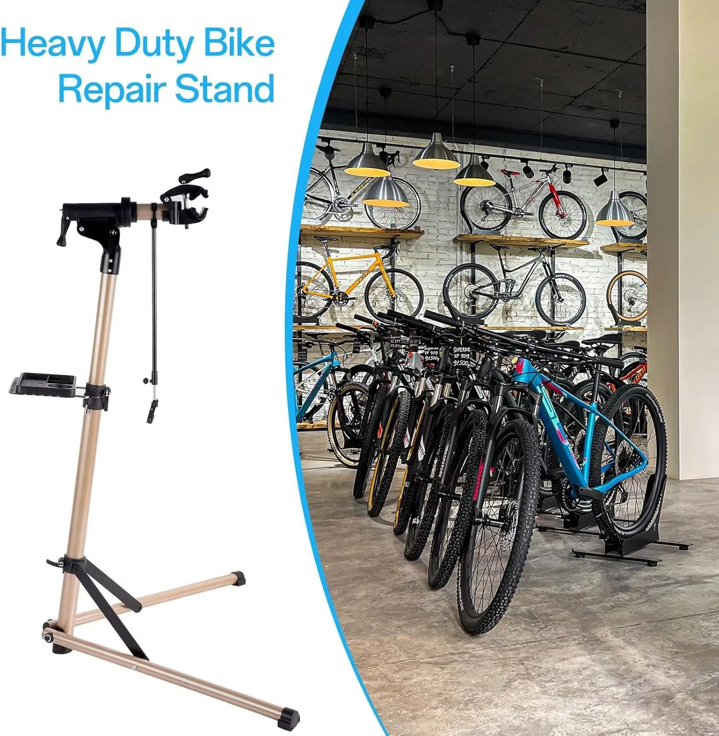 Stand for Maintenance - Indoor Cycling Work Stand Rack,Large Load Bearing Storage Rack for Home, Shed, Garage, Shop