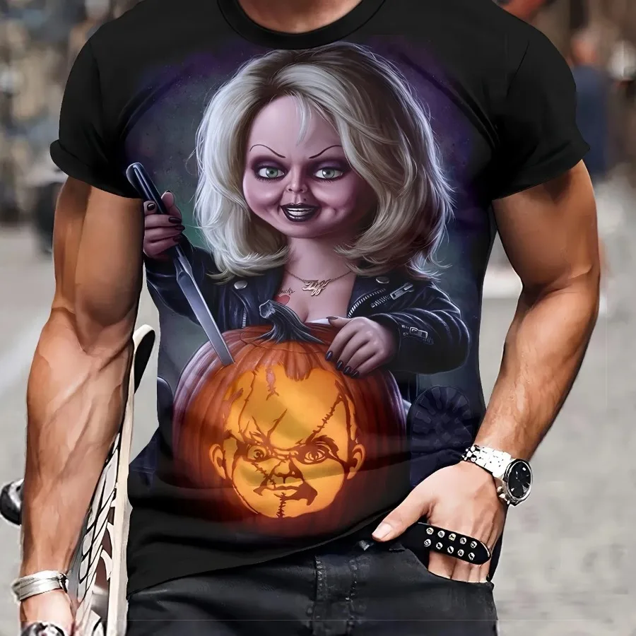 

Men's 3D Printed Fashionable T-shirt Casual Breathable Polyester Fiber Machine Washable