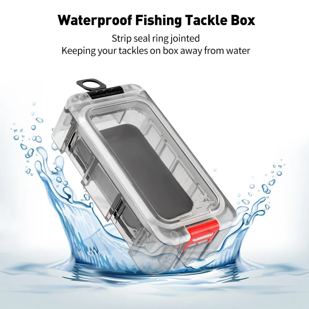 Small Plastic Tackle Box Freely Assemble Fishing Tackle Box With Strong Magnetic Luminous Waterproof Fishing Tackle Organizer