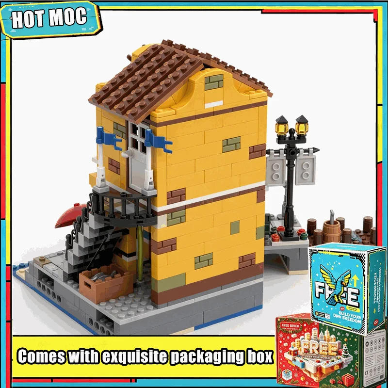 665 PCS Construction Fat Crab Resto Riviera Extension MOC Customize Modular Building Block Kids Popular DIY Assembly Toy Gift
