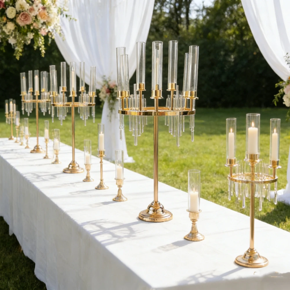 

1-10 шт. (не хрустальные) Акриловые подставки для цветов, романтические люстры, центральные элементы для свадебных столов, для банкетов и декора дома, отелей