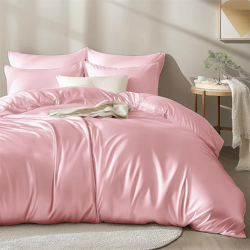 

Premium Quality Mulberry Silk Duvet Cover Luxury Bedding 1pc Quilt Covers Hypoallergenic Ultra Soft Blanket Cover Bedclothes