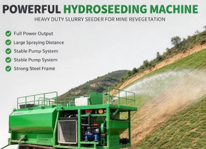 Hydraulic Hydroseeding Machine Slope Greening Grass Seed Spraying Equipment For Highway Embankment And Slope Restoration