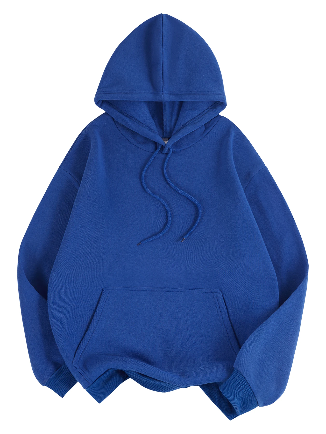 Basic Winter Womens Solid Hoodies Strecth Fleece Comfortable Sweatshirts Loose Pocket Warm Clothes New Street Female Pullover