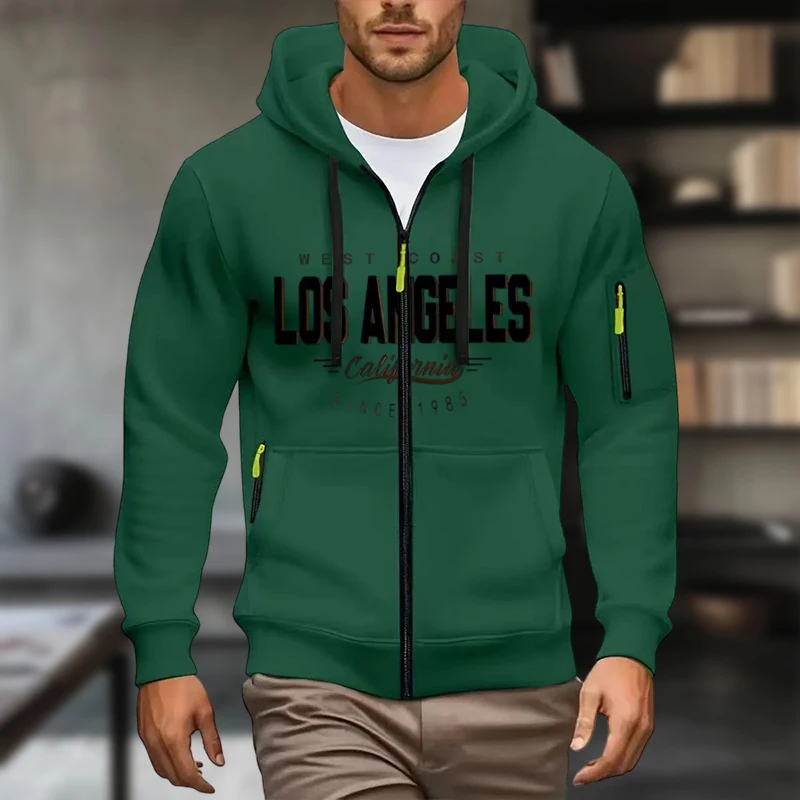 Autumn Men Harajuku Winter New Hooded Sweatshirt Men's Hooded Zipper Sportswear Women