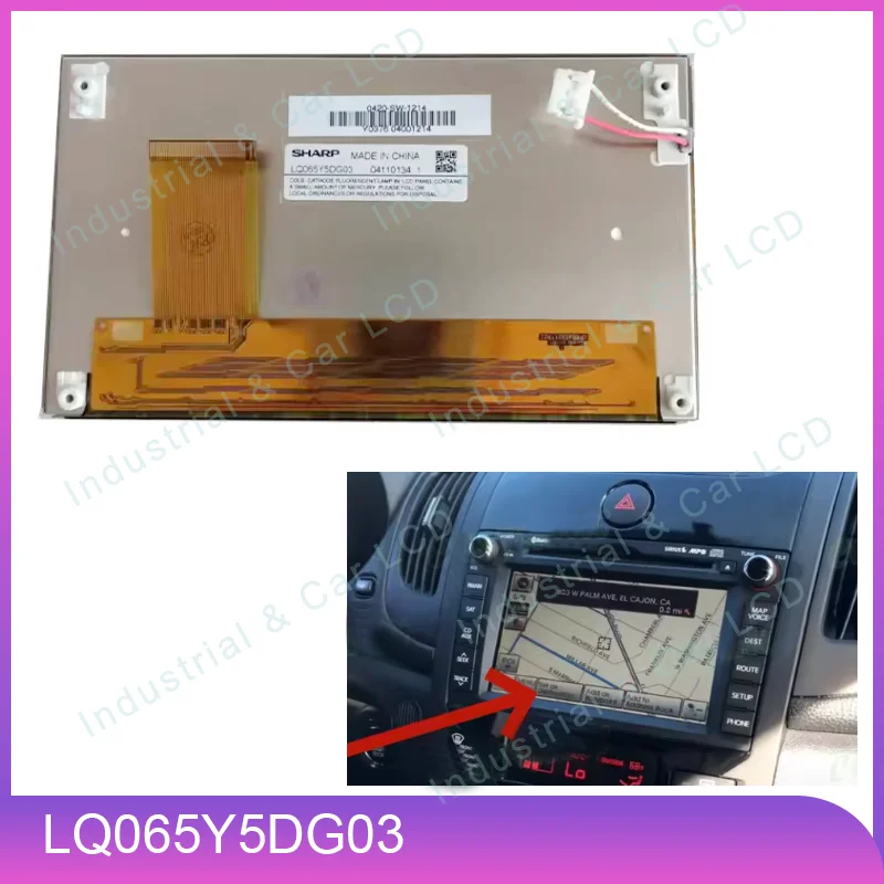 Original 6.5 Inch  LQ065Y5DG03 LCD Display Screen Touch Screen Digitizer For Hyundai Kia IX35 Car DVD Navigaiton LCD Monitor