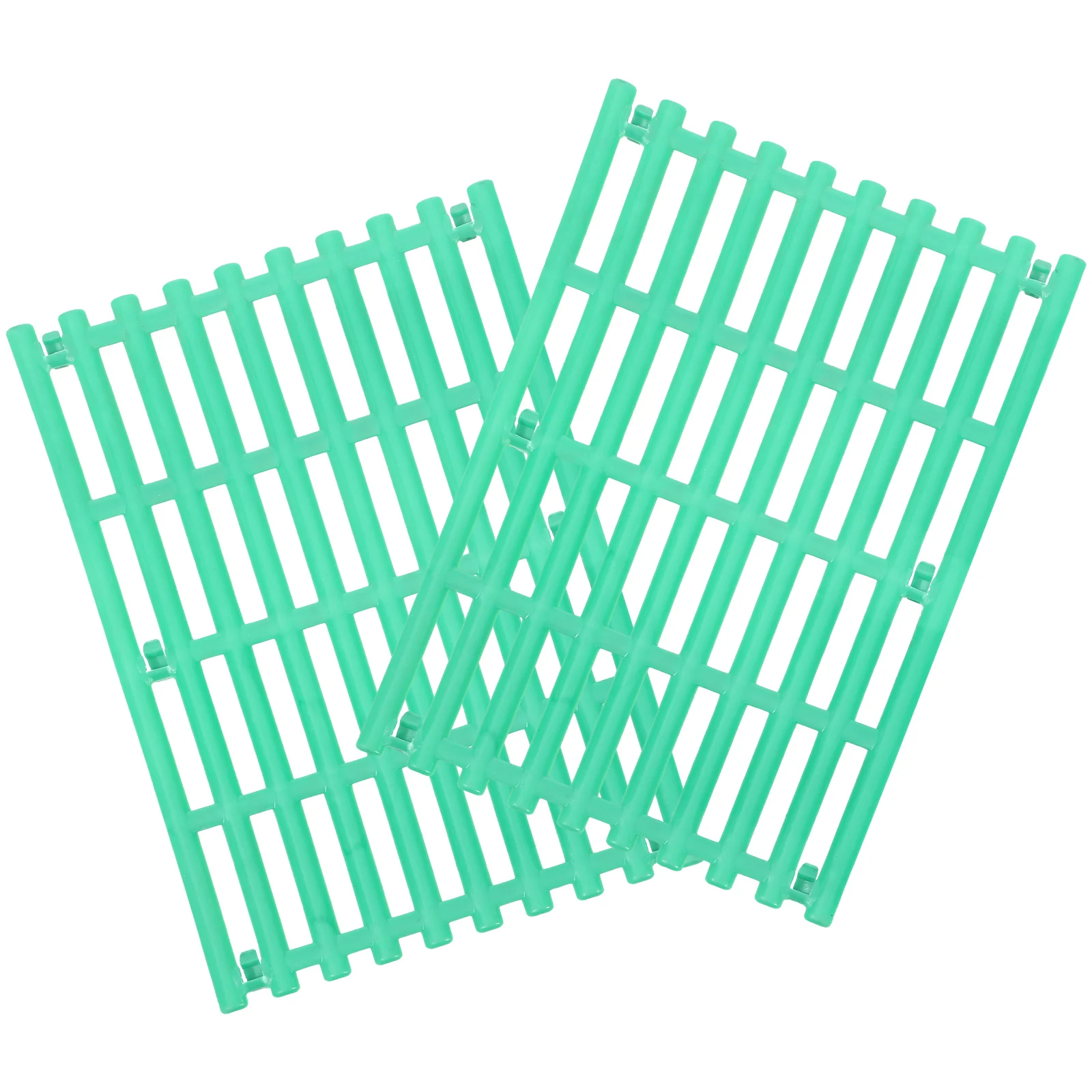 

2Pcs Rabbit Cage Floor Cushions Wear-Resistant Plastic Foot Mats Non-Slip Hollow Design for Small Animals Rabbit Feet Pad