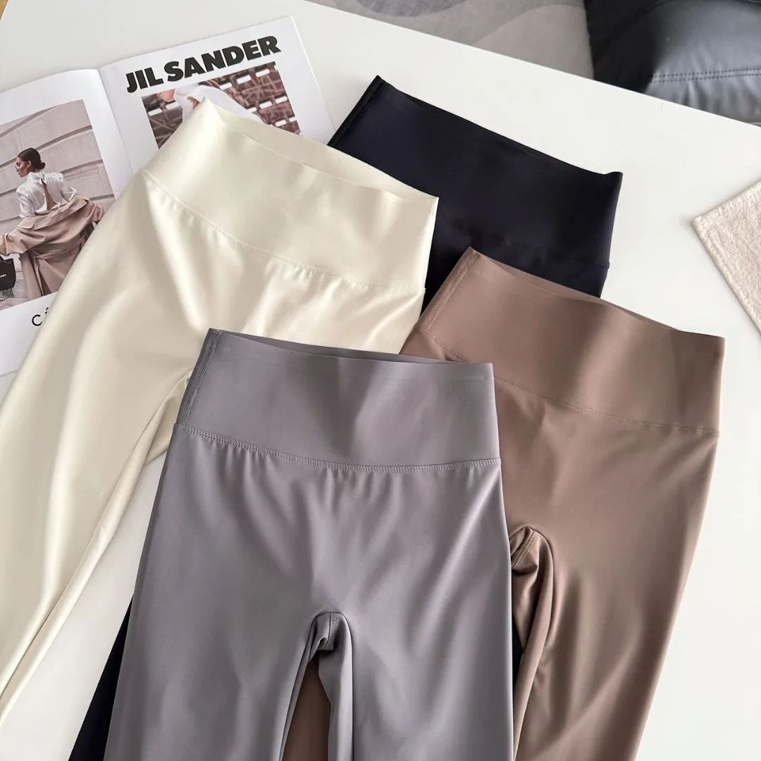 Esportes preto elasticidade calças de pilates moda coreana casual respirável leggings mulheres correndo fitness cintura alta calças yoga