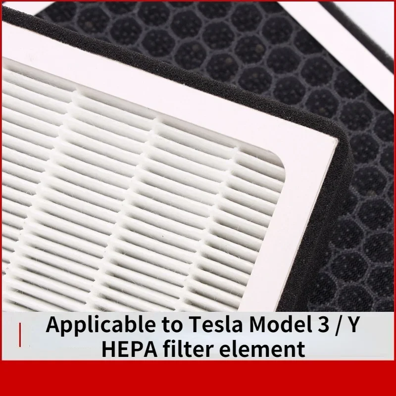 Applicable for Model3 Tesla Y Biochemical Air Conditioning Filter Element HEPA Air Filter PM2.5 Activated Carbon Filter Screen