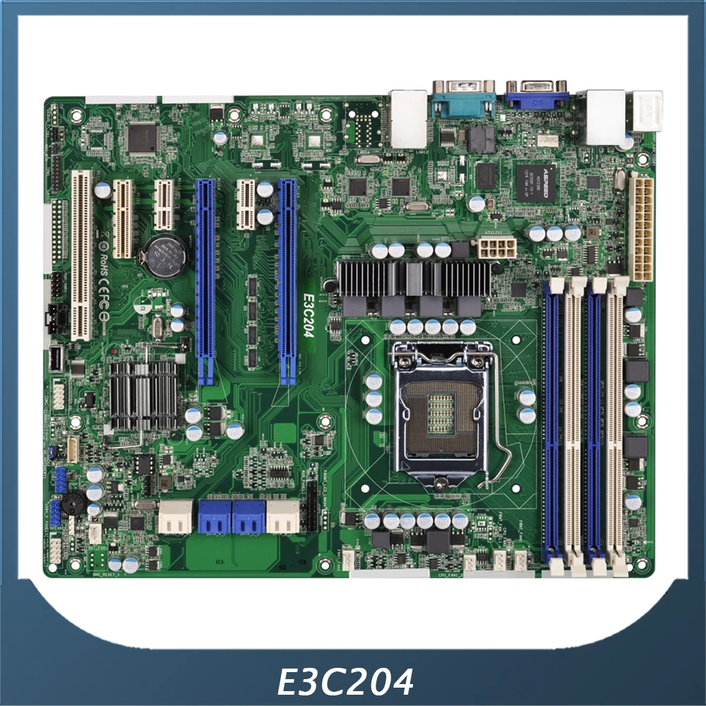 Server Motherboard For ASROCK For E3C204 Socket H2 LGA1155 Support E3-1200 V2 Fully Tested Good Quality