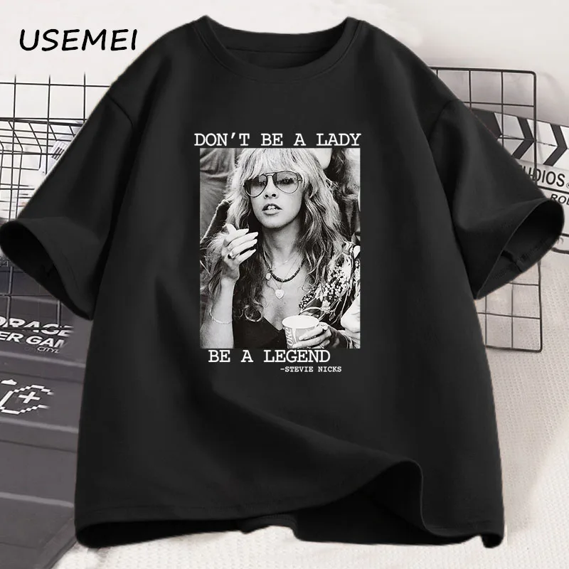 Camiseta con estampado "Don't Be A Lady Be A Legend", Camisetas estampadas de Hip Hop Vintage, camisetas Unisex de algodón de manga corta, ropa de calle Harajuku, Tops